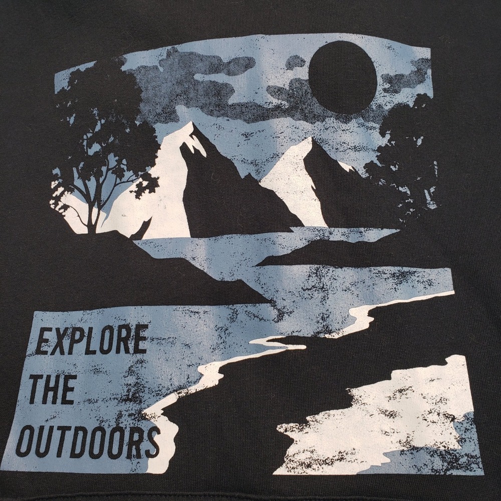 Mountain Warehouse Explore The Outdoors Hoodie Men XL Navy Blue Graphic MWF67447 - Picture 5 of 8